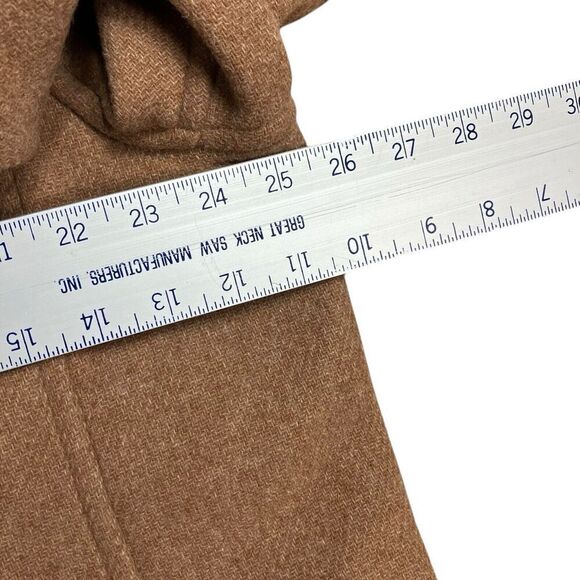 J Crew Coat 16 Brown Wool Blend Nello Gori Villa Italian Stadium‎ Cloth Camel - Picture 5 of 14